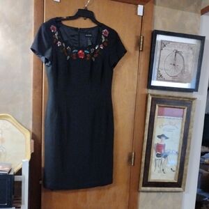 Beaded And Sequin Black Dress Sz 12